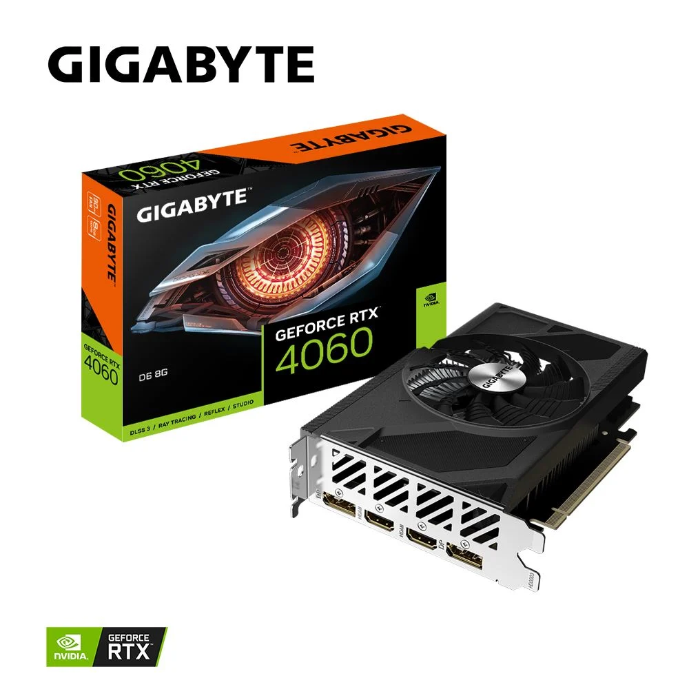 Gigabyte GeForce RTX 4060 8GB D6 8G videokártya (GV-N4060D6-8GD)