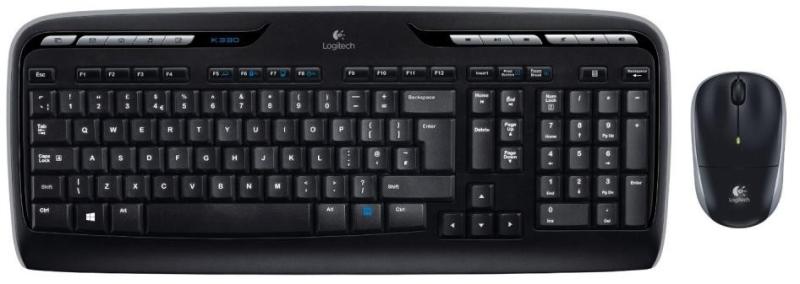 Logitech Cordless Desktop MK330 vezeték nélküli billentyűzet + optikai egér (920-003993)