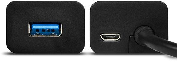 Axagon HUE-S2BL négyportos USB 3.0 HUB gyorstöltéssel, 1,2m kábel