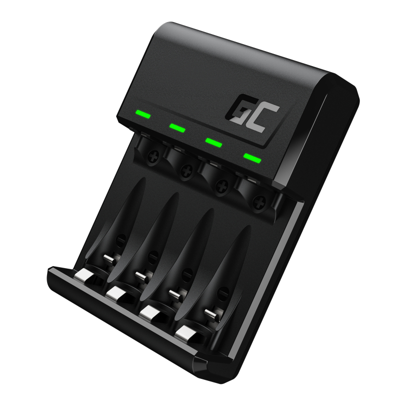 Green Cell GC VitalCharger Ni-MH AA és AAA akkumulátortöltő Micro USB és USB-C porttal