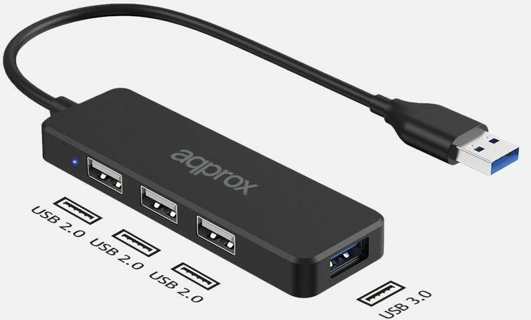 Approx USB Hub 1db USB3.0 / 3 db 2.0 port